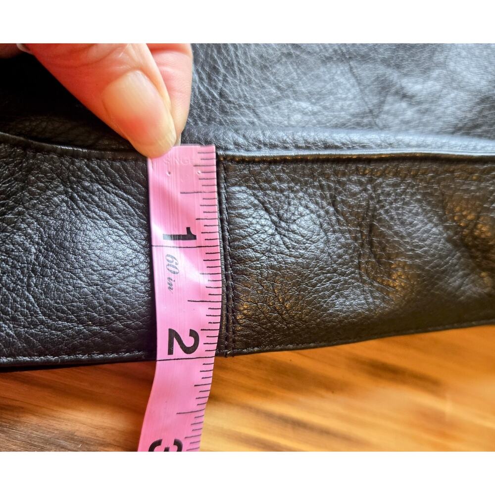 JP Ourse & Cie Bolivia Black Leather Cross Body Traveler Bag Unisex Handbag - Picture 11 of 12